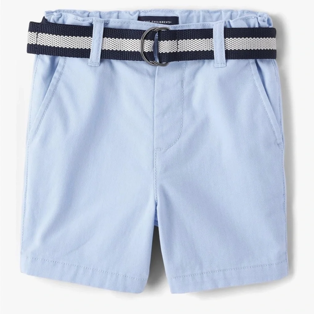 NWOT 2 Pairs of The Children's Place Toddler Twill Belted Chino Short in 2T